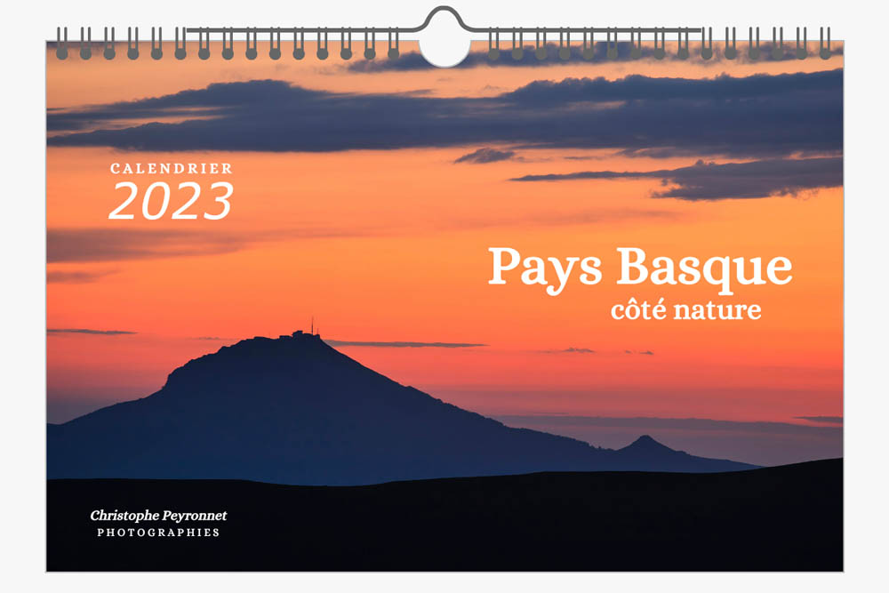 calendrier 2023 sur les paysages du Pays Basque