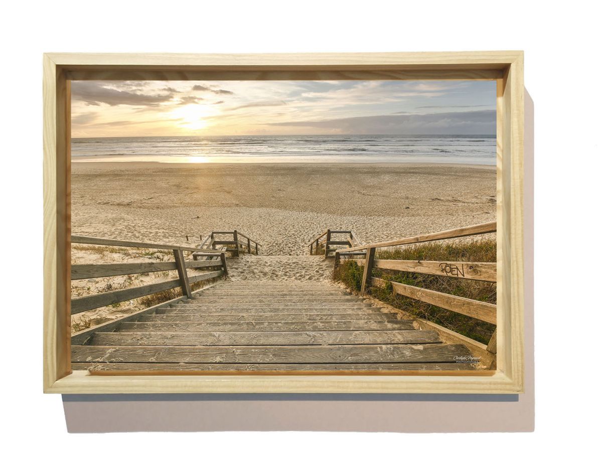 Coucher de soleil sur la plage de Mimizan