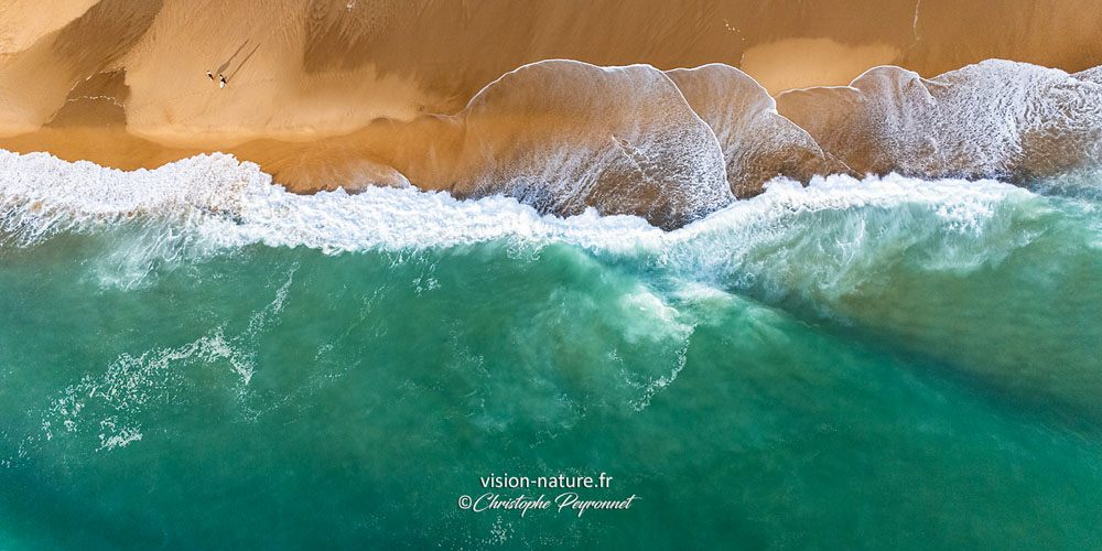 Plage et vagues des Landes