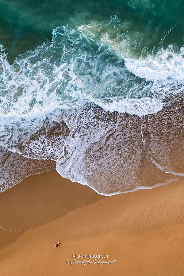 Plage et vagues des Landes