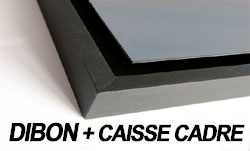 Impression sur ALU DIBOND + caisse américaine noire